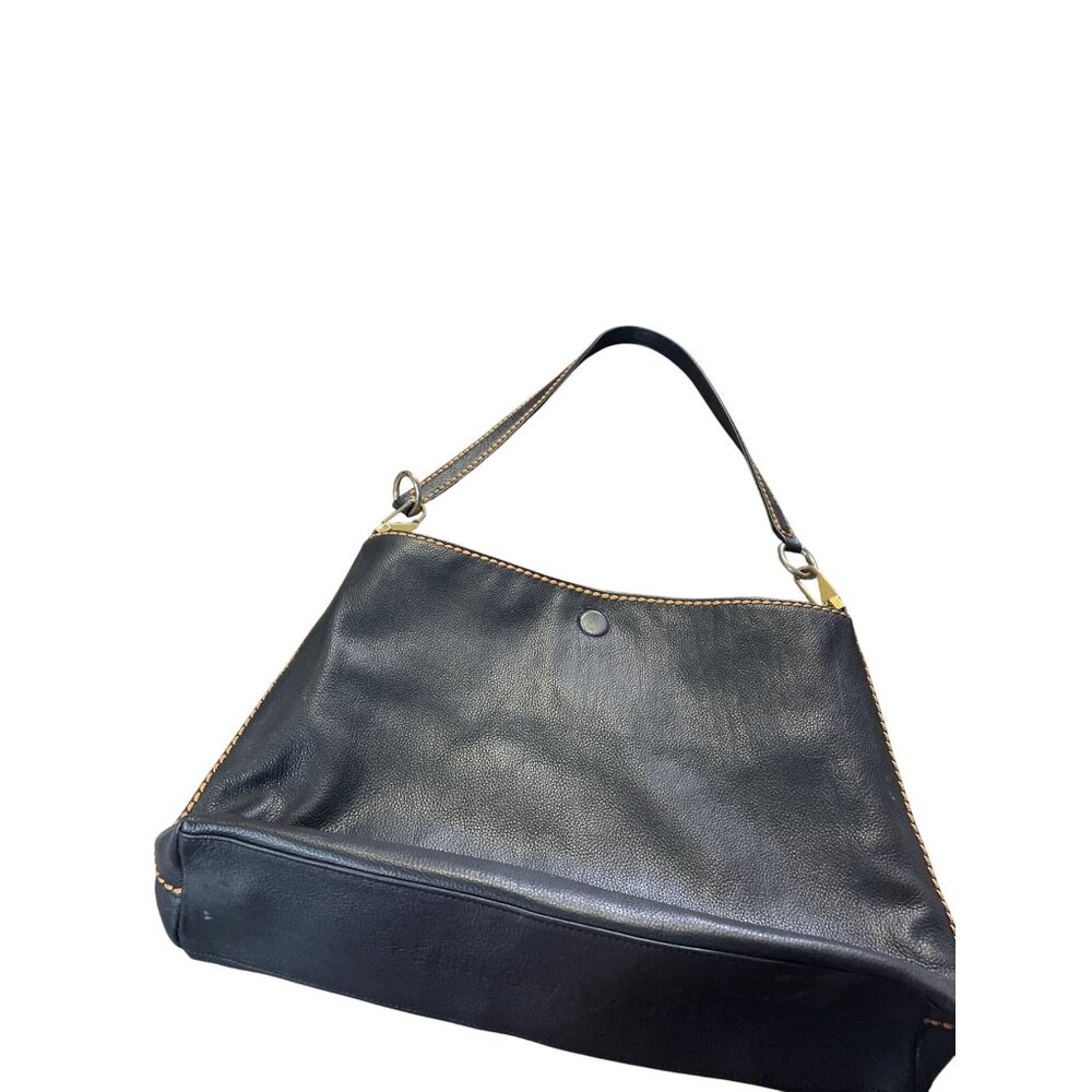 Plinio Visona Womens Brown Reversible Leather Shoulder Handbag SKU 8599
